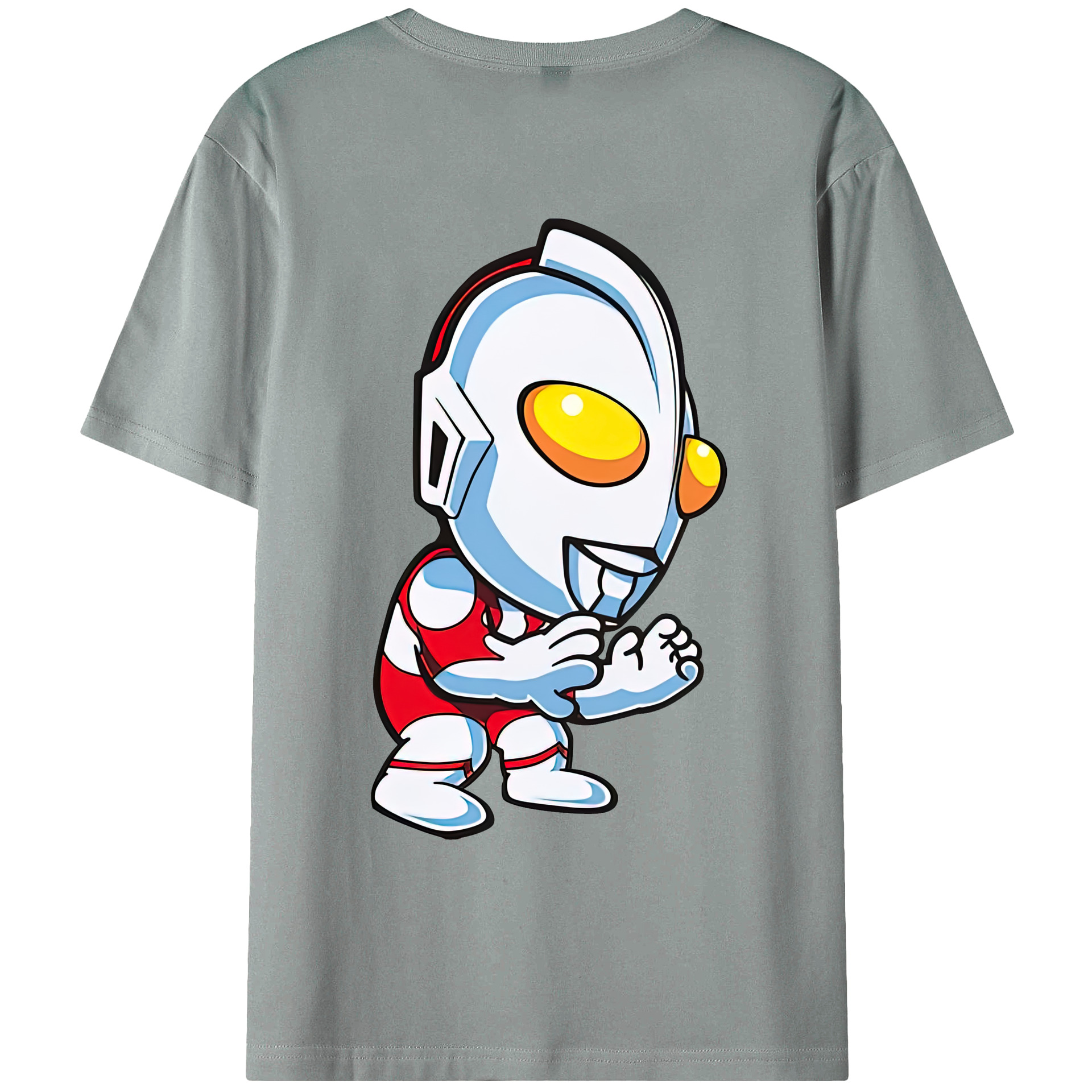 （画像用） ウルトラマン Ultraman 綿100％ メンズ半袖Tシャツ（バックプリント） 通気性